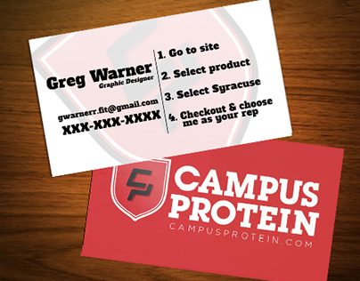 Campus Protein Business Card Design