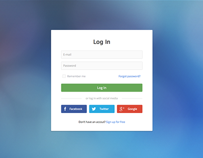 Bootstrap login forms