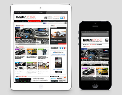 Dealer Update online magazine redesign concepts