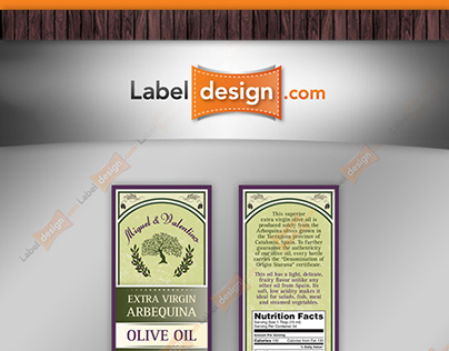 Olive oil bottle labels