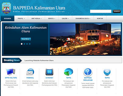 Website BAPPEDA Kaltara