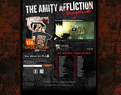 The Amity Affliction Landing Page