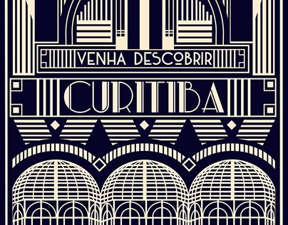 Discover Curitiba (Art Deco inspired illustration)