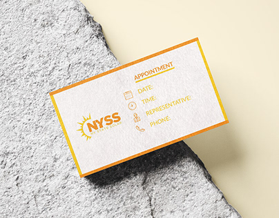 NYSS Solar appointment reminder card