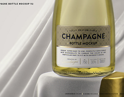 Champagne Mockup+Free Sample