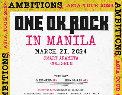 ONE OK ROCK in MANILA - Mockup Concert Poster