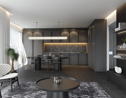 Luxury apartment interior design visualization