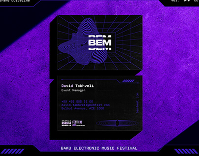 Baku Electronic Music Festival, Brand Guideline. Part 2