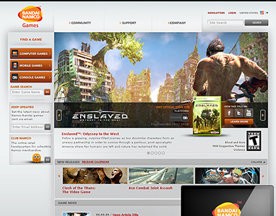 Bandai Namco Games Website (2010)