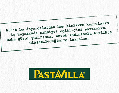PastaVilla - Women Friendly Brands - Campaign Türkiye