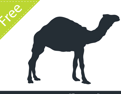 Camels vector silhouettes