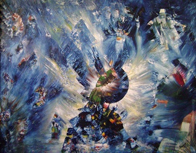 big bang abstract oil painting 2007