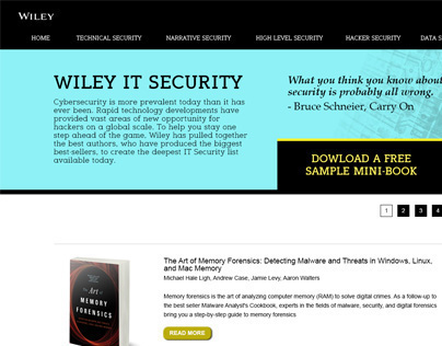 Wiley Publishing IT Security Book microsite