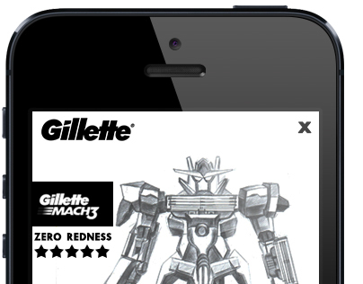 Gillette Mach3: Mobile Ad Mock