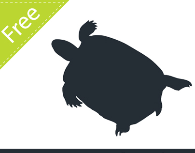 Turtles vector silhouettes