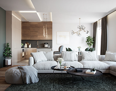 "Olive" Apartment Visuals Part 1 - Living Area