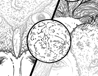 Daughters of the Moon - 2 coloring pages