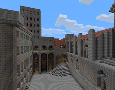 Ciutat medieval creada amb el videojoc Minecraft