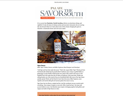 The Local Palate Savor the South Sponsored Newsletter