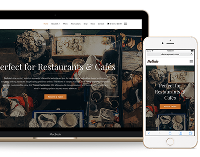 Delicio WordPress Theme for Restaurants & Cafes