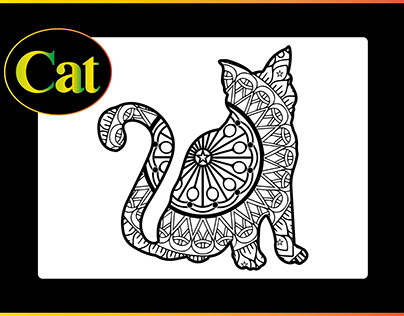 Cat Coloring Page for Adult & Kids
