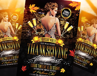Thanksgiving After Party Flyer + FB Cover