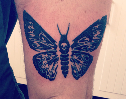 Deaths Head Moth Tattoo