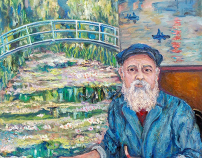 French painter Oscar- Claude  Monet 1840-1926.