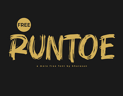 Runtoe Font free for commercial use