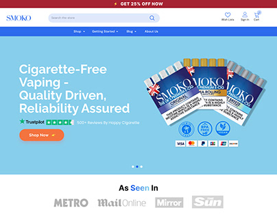 Vape/Smoking Brand Landing Page