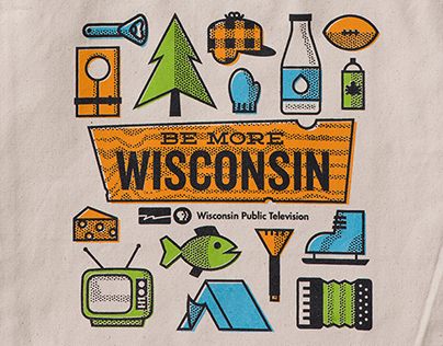 "Be More Wisconsin" Screen Printed Tote