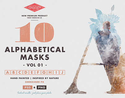 10 Alphabetical Masks Vol 01