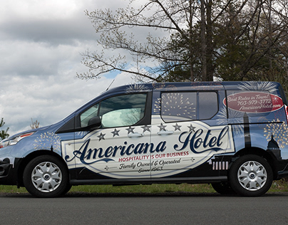 Americana Hotel Vehicle Wrap