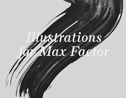 Illustrations for Max Factor, intended for bloggers.