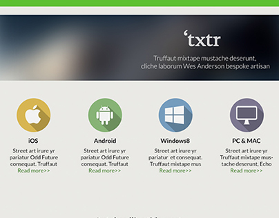 txtr.com - apps page redesign