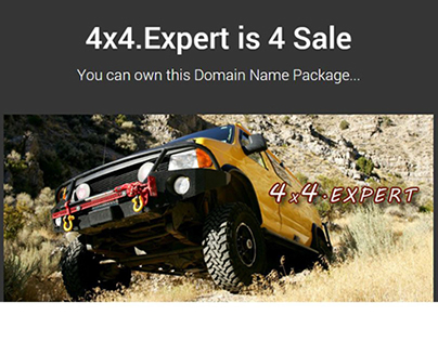 4x4.Expert  This is a NEW Domain Name Extension Site
