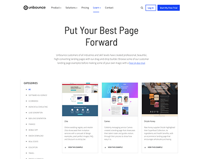 Landing Page Examples (Page and 60+ Example Copy)
