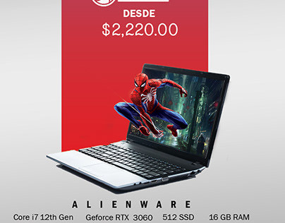Laptop & Spider-Man graphic design