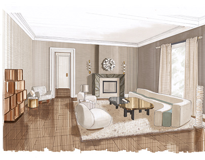 Interior sketches( 1 project for a designer)