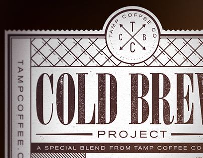 Tamp Cold Brew package design