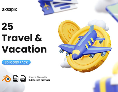 Travel and Vacation 3D Icon