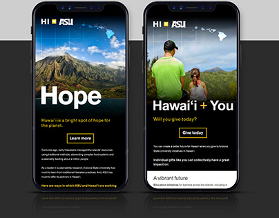 ASU + Hawaii Email Campaign