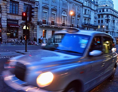 Taxi and Bus in London