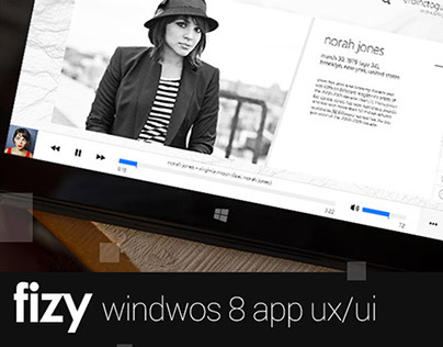 fizy music - windows 8 UX-UI 