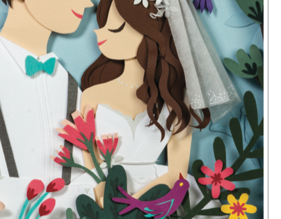 Papercut for wedding magazine