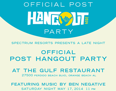 Hangout Music Festival After Party Poster