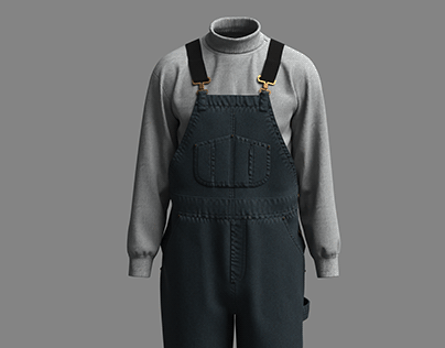 Men's Dungaree rendered on CLO