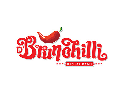 Typography Based Logo for Brunchilli Restaurant