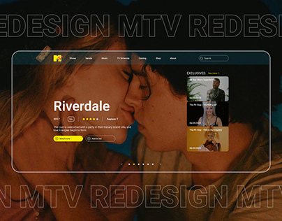 Redesign MTV homepage