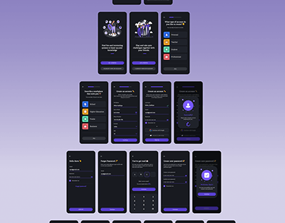 Quizzo Education App UI with PROTOTYPING
